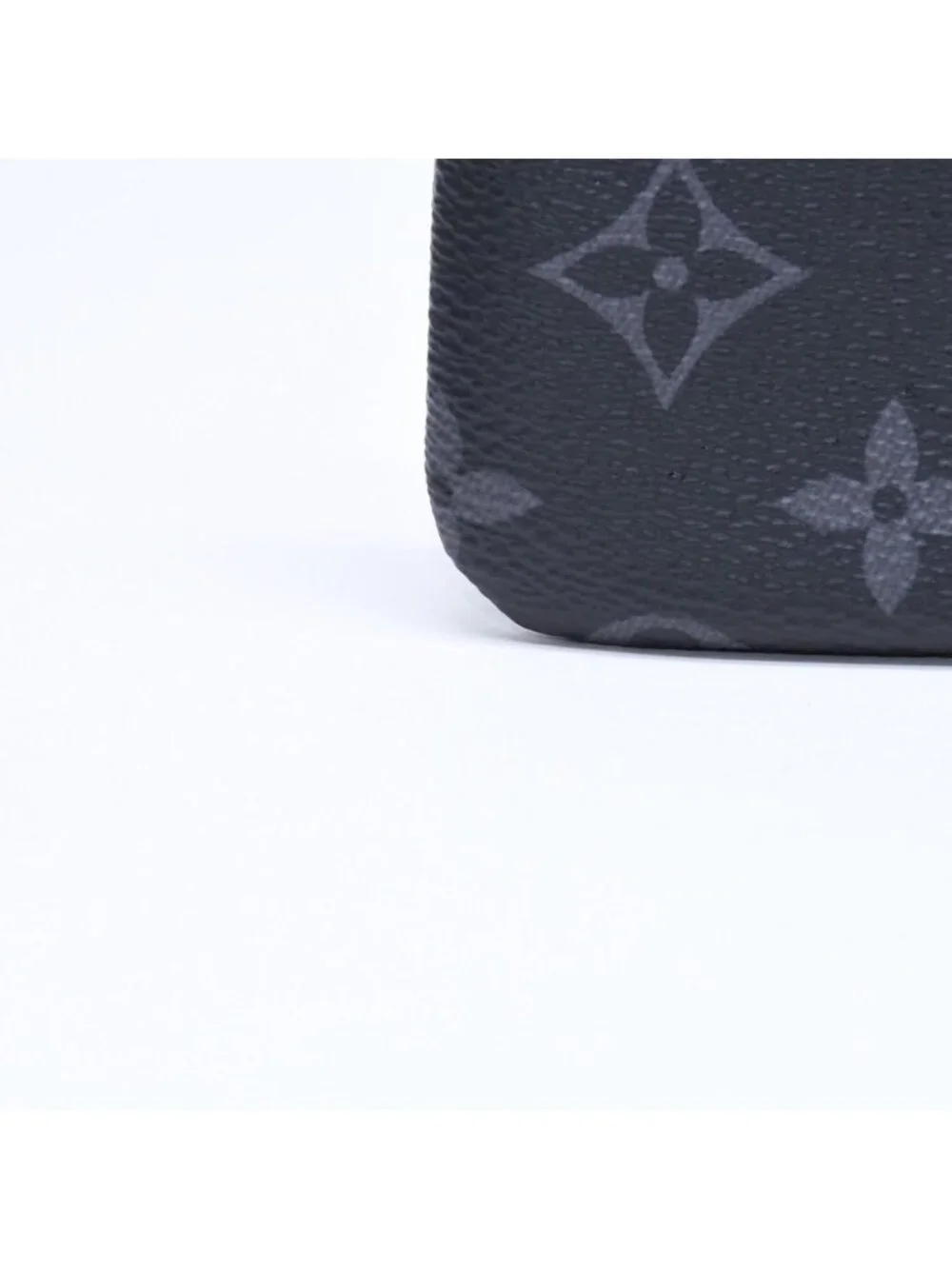 Louis Vuitton Monogram Eclipse Pochette Cles Coin Purse Black Gray